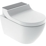 Inodoro bidé serie AquaClean Tuma Comfort de Geberit. Inodoro suspendido - vidrio negro